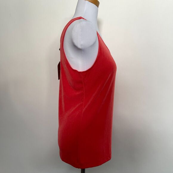 Additions by Chico's Tank Top Size 2 Large 12 Orange Coral Sleeveless NWT - Picture 4 of 7